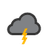 Moderate or heavy rain with thunder