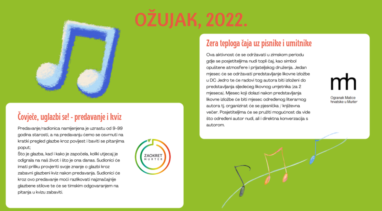 Provjerite kakve aktivnosti vas čekaju tijekom cijele godine u Društvenom centru Jedro u Murteru 