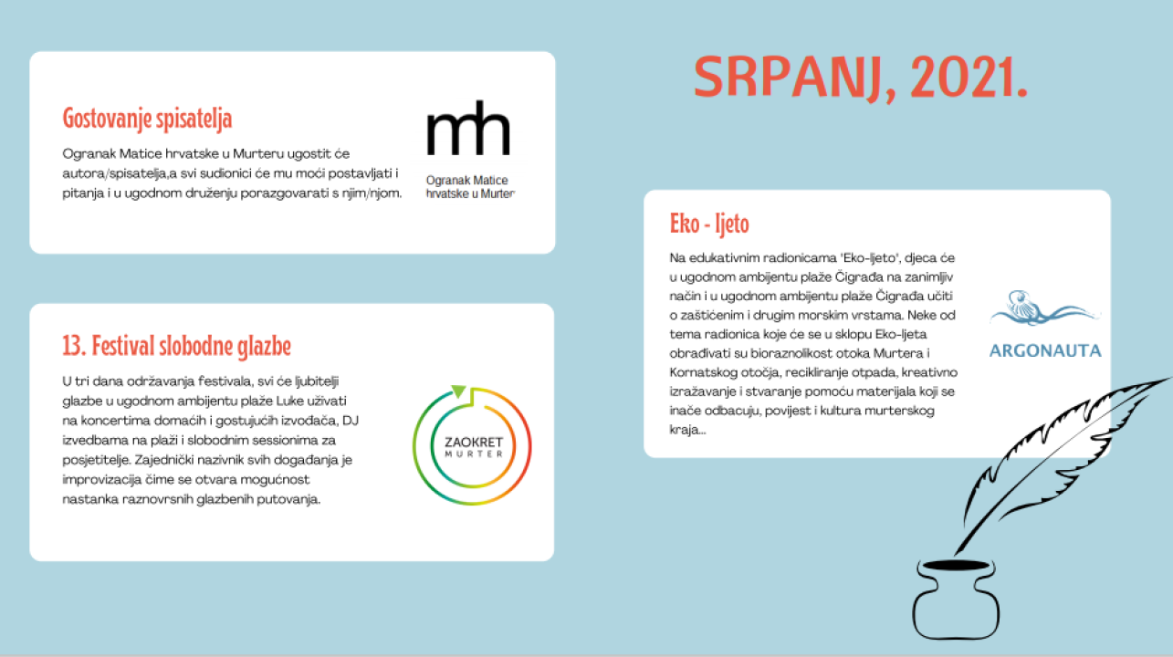 Provjerite kakve aktivnosti vas čekaju tijekom cijele godine u Društvenom centru Jedro u Murteru 