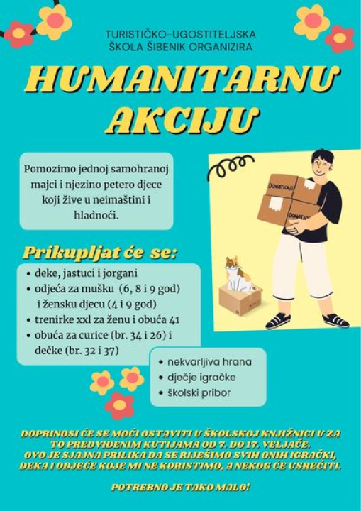 Učenici Turističko-ugostiteljske škole u Šibeniku pokrenuli humanitarnu akciju: Evo kako možete pomoći  