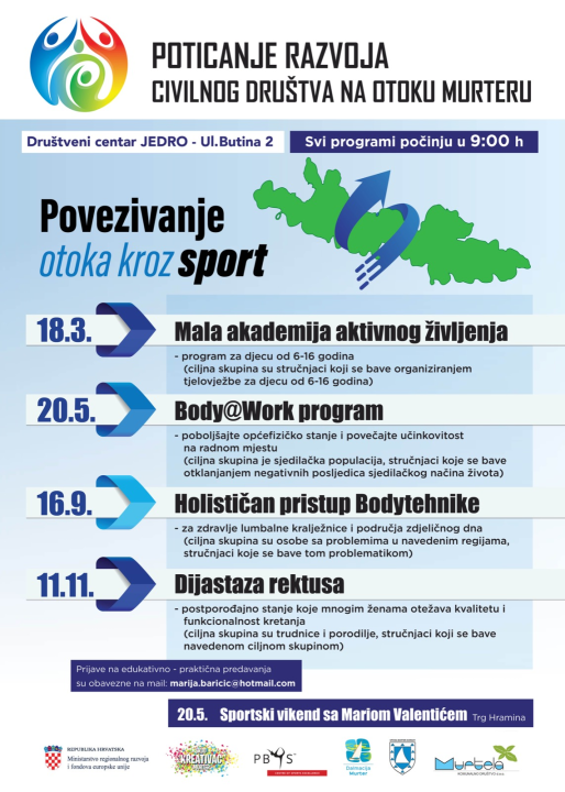 Povezivanje otoka kroz sport: U Murteru predavanje 'Mala škola aktivnog življenja' 