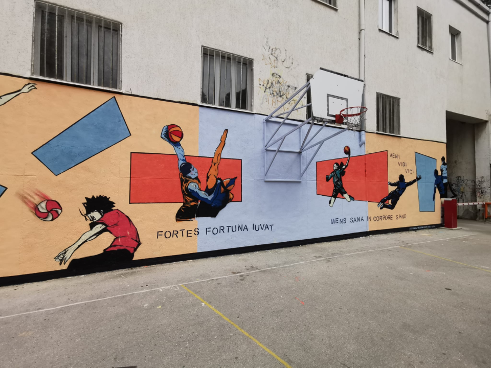 Dva murala u dvorištu gimnazije na 80 kvadrata zida: Grafiti kao umjetnost, a ne vandalizam