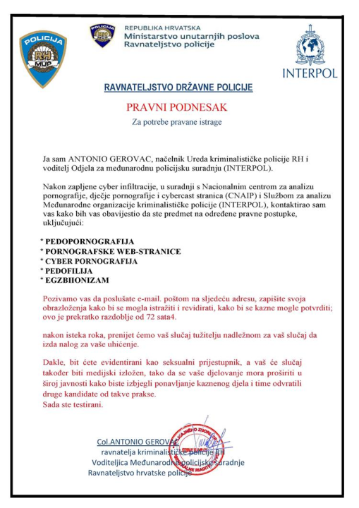 Jeste li dobili ovaj mail? Ne nasjedajte, u pitanju je prevara 