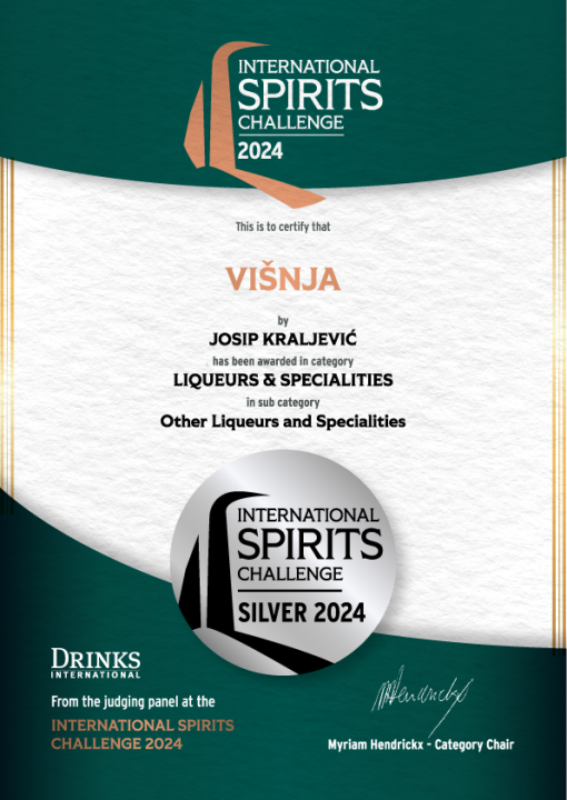 Josip Kraljević iz Vodica osvojio srebro i broncu na prestižnom međunarodnom natjecanju za likere 
