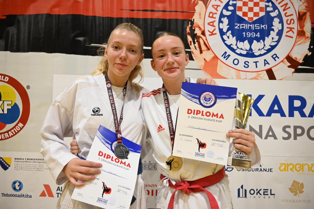 Vodički Okit među tri najbolja karate kluba od njih 50 na mostarskom turniru