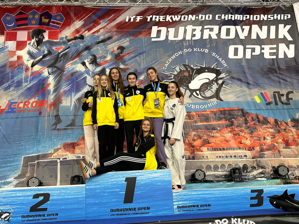 Taekwondo klub Solaris sa 14 članova uzeo u Dubrovniku 14 medalja, od čega četiri seniorske