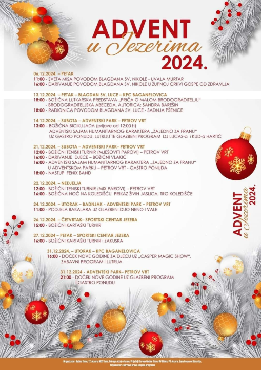 U Jezerima vas ovaj prosinac očekuju brojna događanja i prava božićna čarolija