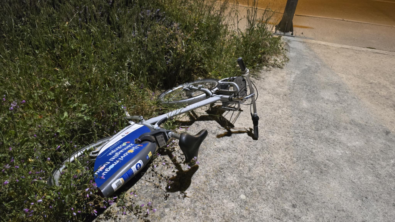 FOTO Javne bicikle na Banju 'parkirane' u parku, u jarku, nabijene na stup...