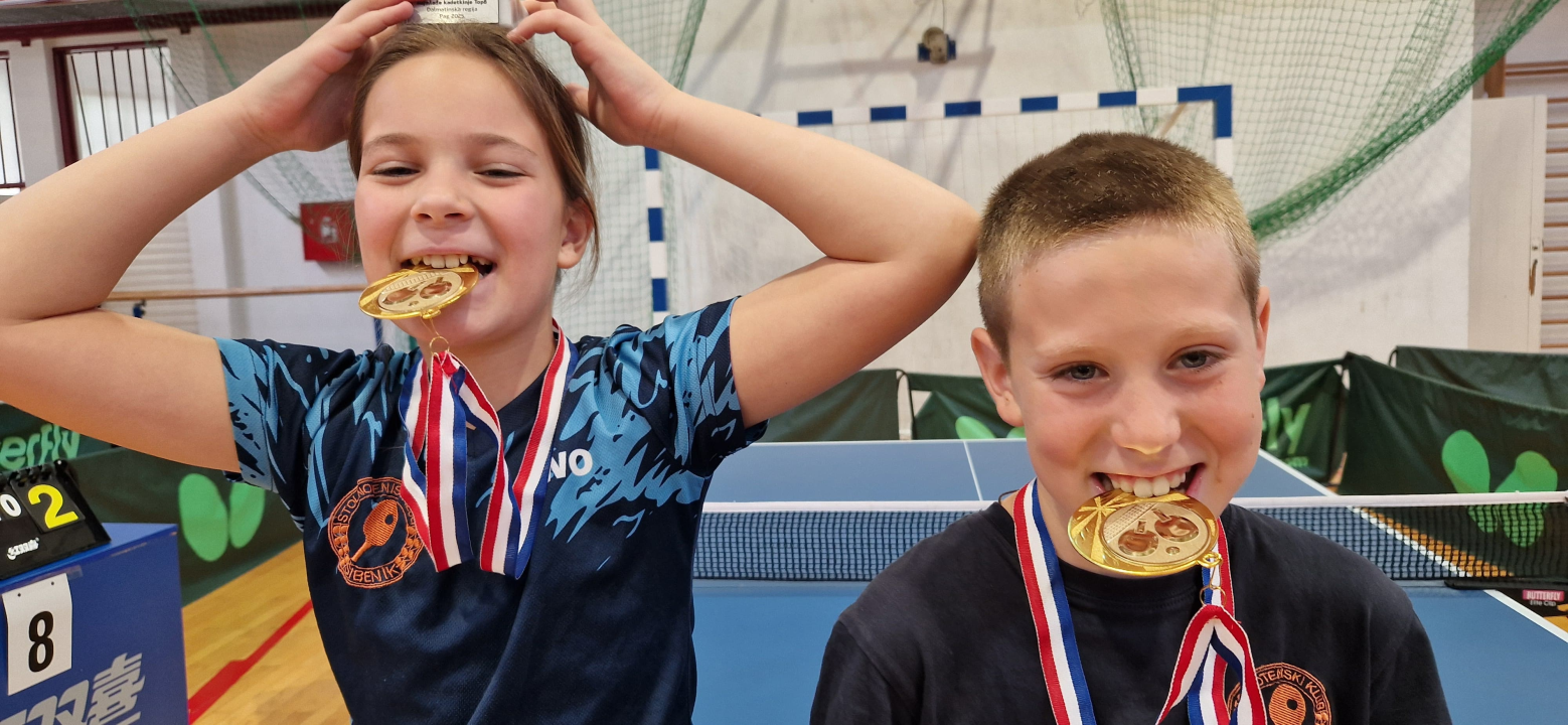 FOTO: Stolnotenisači Šibenika Martinović i Livić uspješni na Pagu te se plasirali na državno prvenstvo