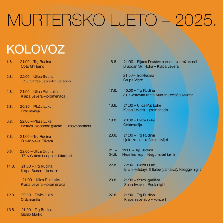 Program Murterskog ljeta 2025.