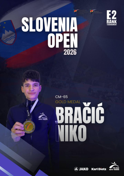 Niko Bračić zlatni, Josip Teskera brončani na Slovenia Openu E2/G2