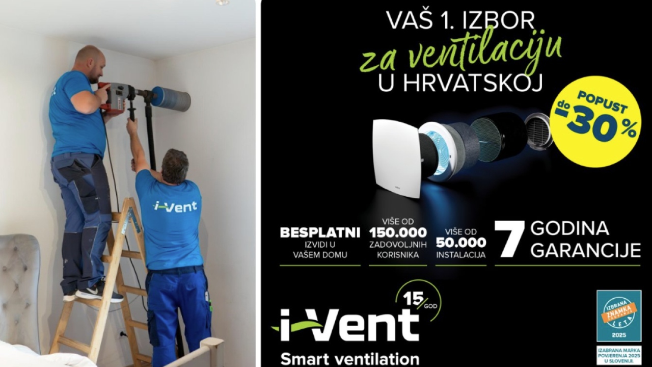 FOTO i-Vent – diskretno rješenje za vrhunsku kvalitetu zraka, uz 30 posto popusta! 