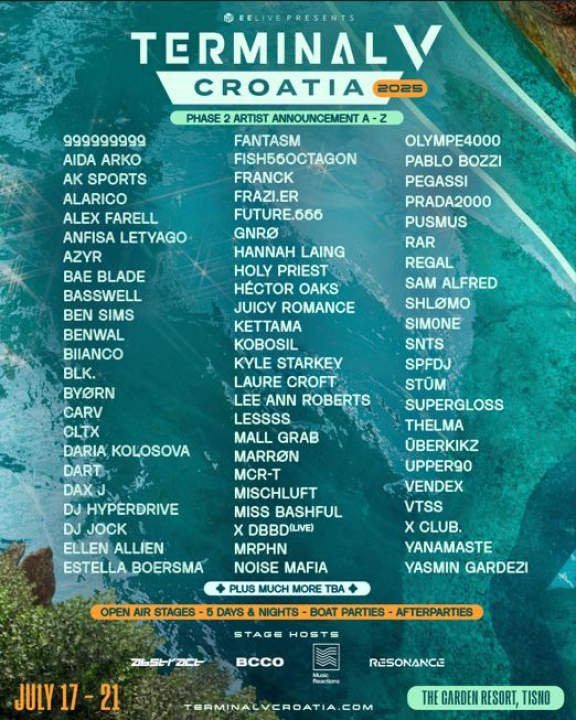 Techno zvijezda u usponu predvodit će ovogodišnje izdanje festivala 'Terminal V' u Tisnom