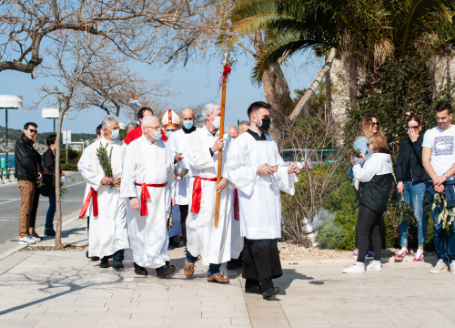 Fotografija 7 - Procesijom, misom i blagoslovom maslinovih grančica Šibenčani proslavili Cvjetnicu