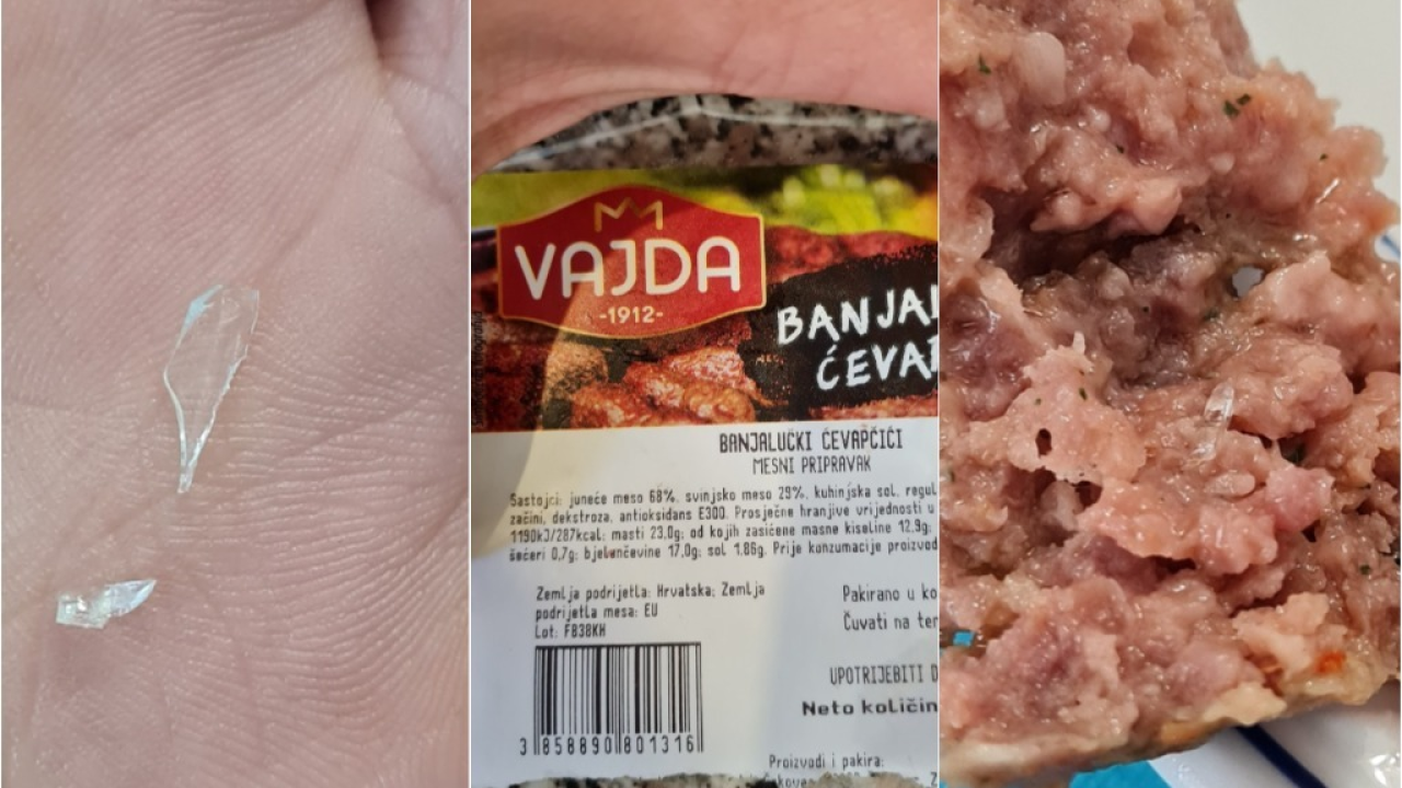 Vajda s tržišta povukla ćevape nakon što je naš novinar u njima pronašao staklo, ali pojma nemaju kako je završilo u mesu
