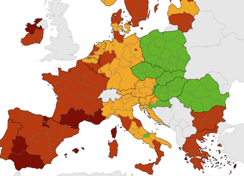 ECDC objavio novu kartu, obala i sjever Hrvatske narančasti