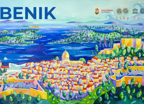 Fotografija 3 - Ulje na platnu slikarice Lane Martinović Čala: Postavljena tabla dobrodošlice uz cestu na Lozovcu