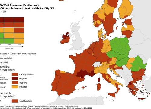 Fotografija 2 - Nova korona karta: Dalmacija i Istra ostale narančaste, sjever Hrvatske u crvenom