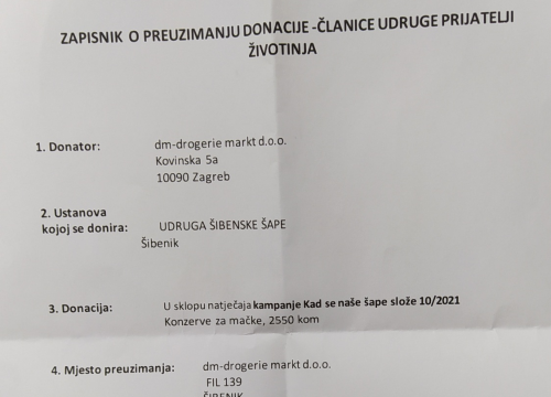 Fotografija 2 - Bravo dm! Donirali su tonu hrane udruzi Šibenske šape, prve gladne mace već su večerale