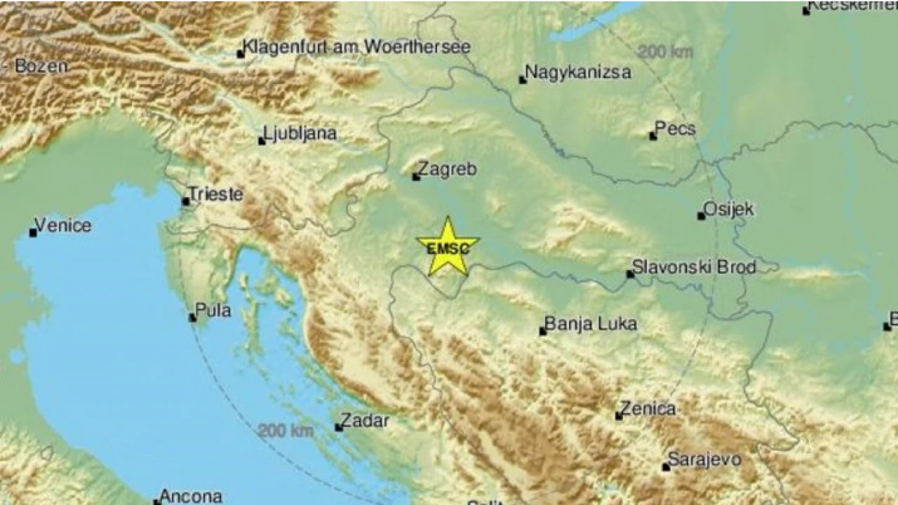 Prilično jak potres magnitude 3.8 po Richteru blizu Petrinje, osjetio se i u Zagrebu