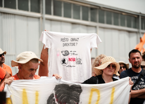 Fotografija 7 - Radnici Cesta Šibenik ustraju u štrajku: 'Direktor sigurno odlazi, sada je na županu da zaustavi ovu situaciju'