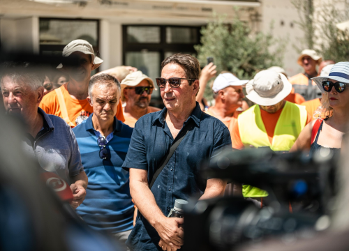 Fotografija 6 - Radnici Cesta Šibenik održali novi prosvjed: 'Župan uništava ovu tvrtku i ove ljude'