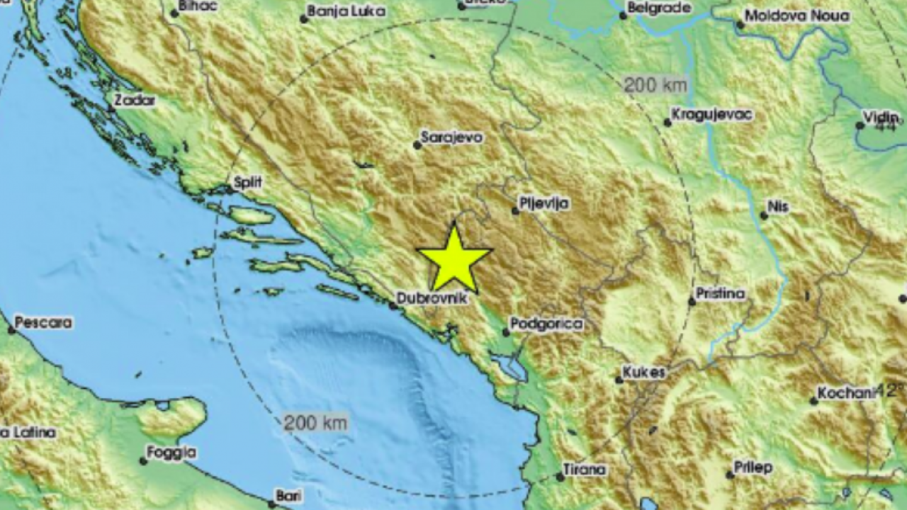Novi potres u Crnoj Gori, magnituda 4,4