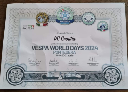 Fotografija 13 - Članovi VK Šibenik sudjelovali na svečanoj povorci Vespa World Days 2024.