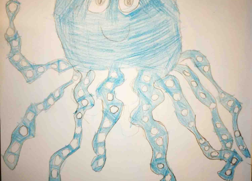 Fotografija 2 - Hobotnica djevojčice Ivone pobjednički je rad na natječaju za maskotu Dalmare shopping centra!