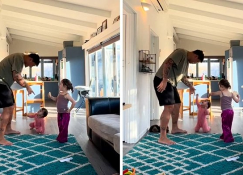 Tata plesao s kćerima pa slučajno snimio trenutak koji je oduševio milijune ljudi