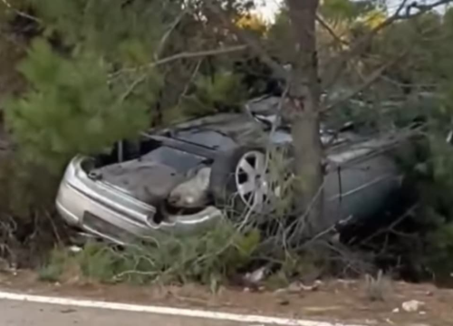 U prometnoj nesreći na cesti prema Solarisu automobil završio na krovu