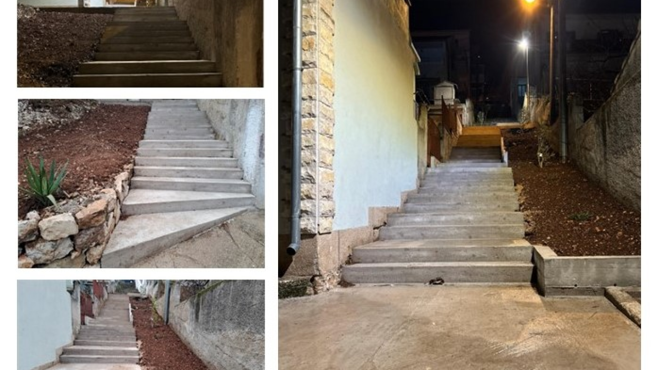 Grad Šibenik provodi manje projekte: U Raslini novi asfalt, u Crnici betonske stepenice