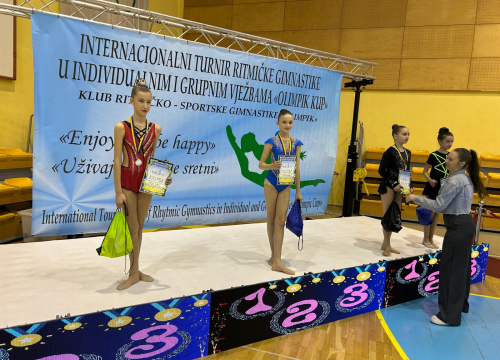 Ritmičarke šibenskog Neba na 'Olimpik Cupu': Mala Ivana i debitantica Lana zablistale u Sarajevu