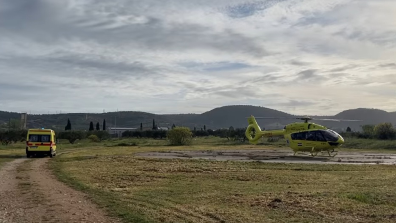 Šibenski vatrogasci osiguravali slijetanje helikoptera hitne pomoći u vojarni Bribirskih knezova