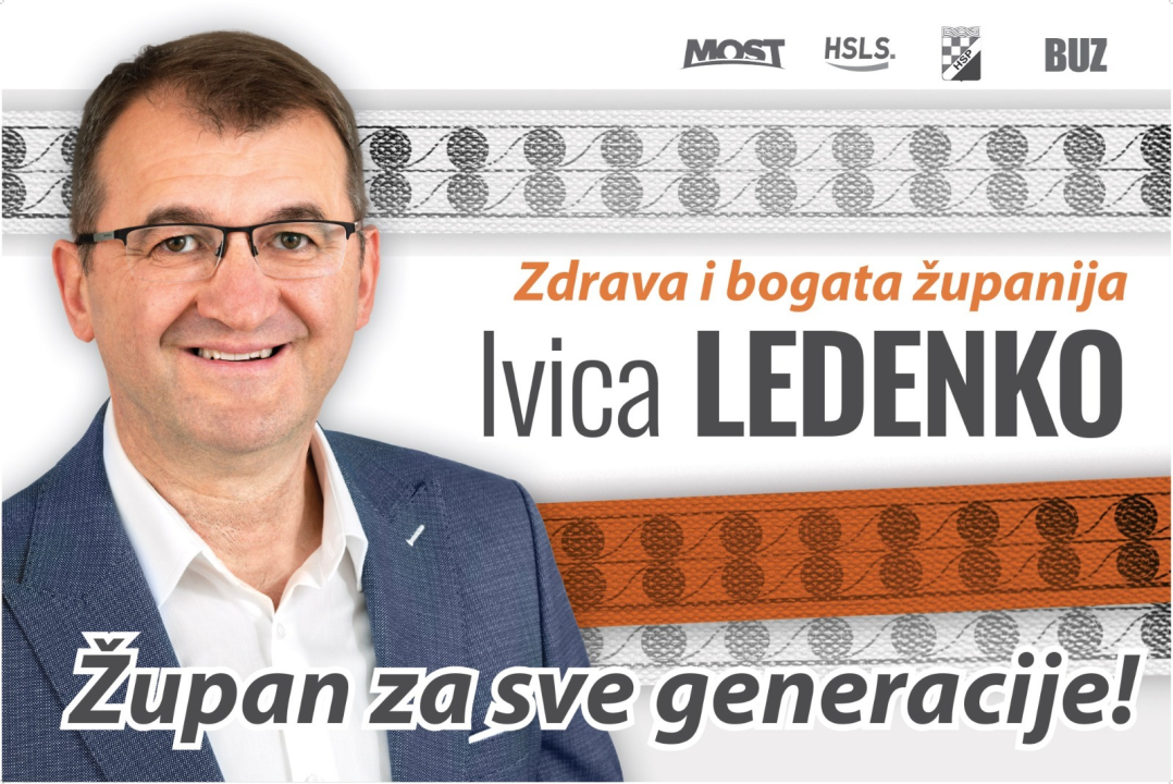 Saborski zastupnik, kandidat za župana Ivica Ledenko predvodi snažnu županijsku koalicijsku listu Mosta , HSLS-a , HSP-a i BUZ-a