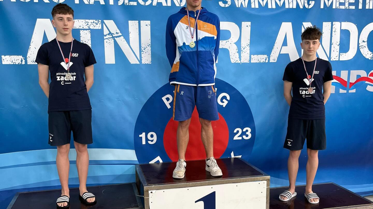 Plivač Šibenika Josip Silov osvojio tri medalje na tradicionalnom mitingu u Dubrovniku