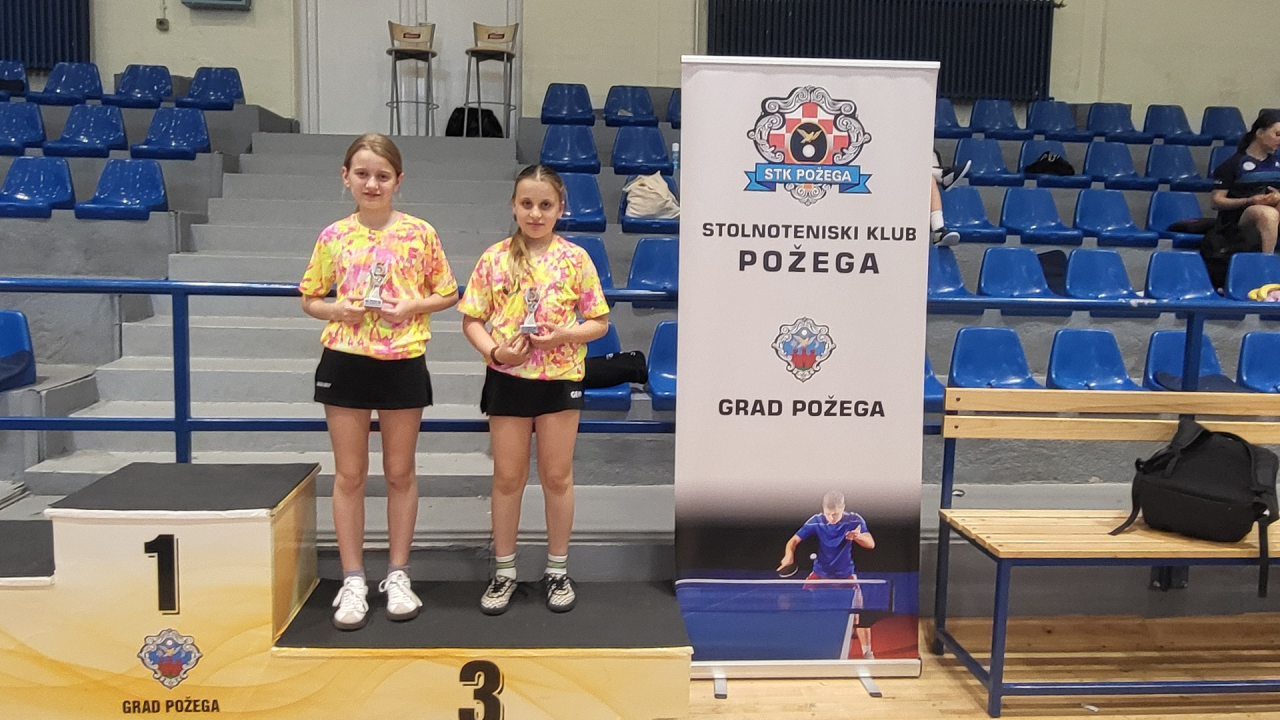 FOTO Stolnotenisačice Šibenika uspješne u Požegi: Najmlađe kadetkinje prvakinje Hrvatske