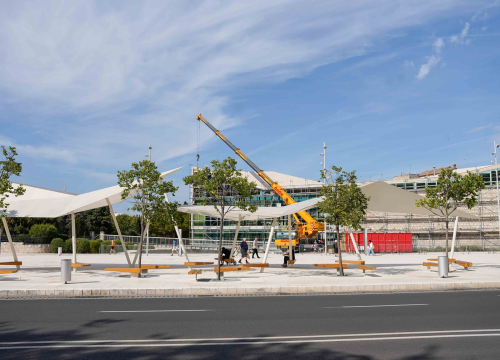Fotografija 5 - Gradska knjižnica ostaje bez stakala: Pogledajte kako napreduju radovi na glavnom gradskom trgu