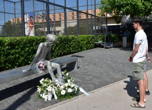 Fotografija 6 - Župan Rakić položio cvijeće kod spomenika Draženu Petroviću i Draženovog koša