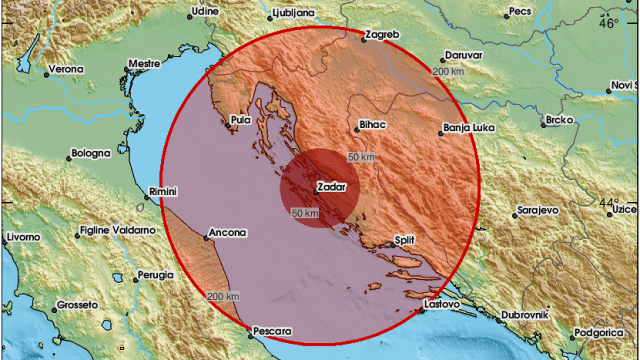 Potres s epicentrom kod Zadra: 'Dobro je zatreslo i zagrmjelo, puklo je kao bomba'