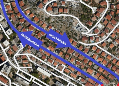 U petak u Mostarskoj i Mariborskoj ulici u Šibeniku stupa na snagu nova regulacija prometa