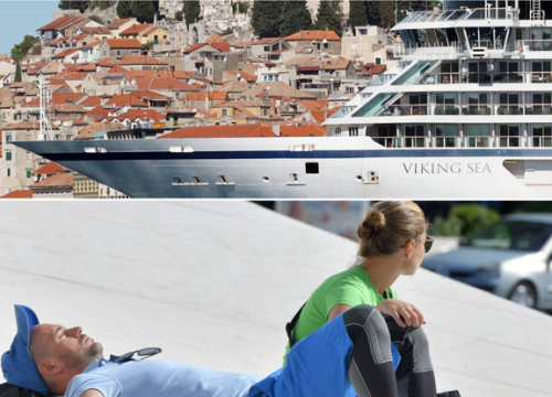 Kruzeri i dalje pristižu u Šibenik, plaže prazne, ali sunčati se može i na Poljani