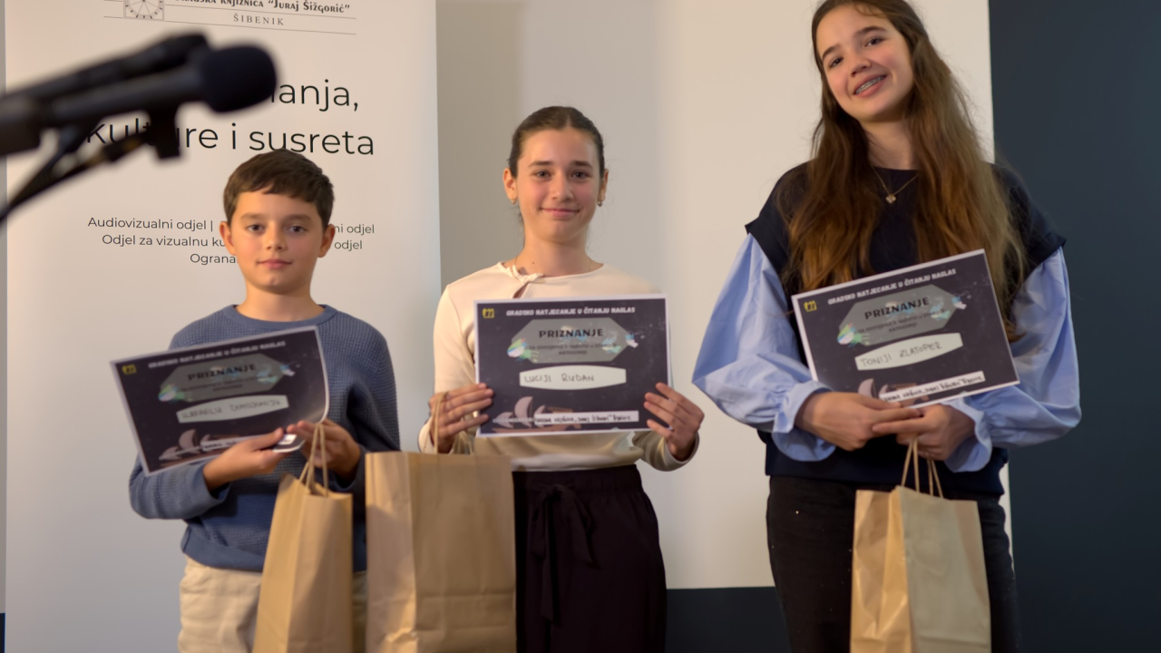 Odabrani učenici koji idu na županijsku razinu Natjecanja u čitanju naglas