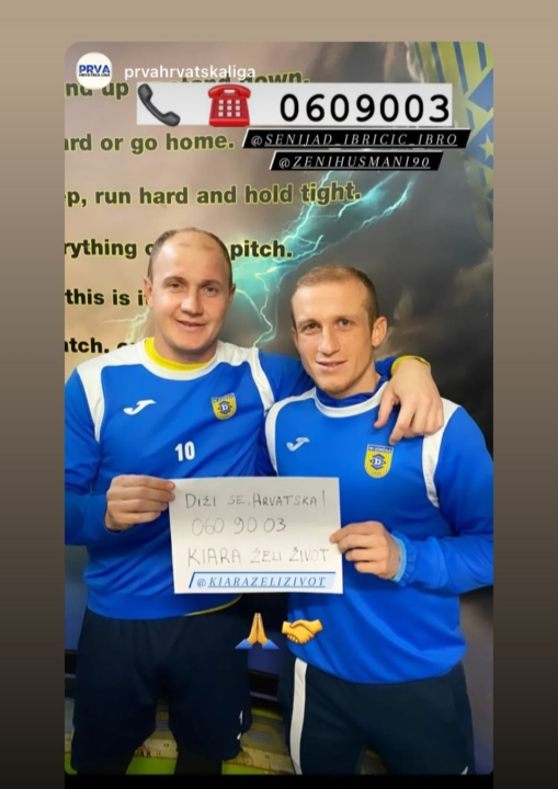 Uključimo se u Kiarinu borbu: Akciju podržali i Gorica, Hajduk, Osijek, Lokomotiva, A. Bulat, A. Živković, Husmani, … 