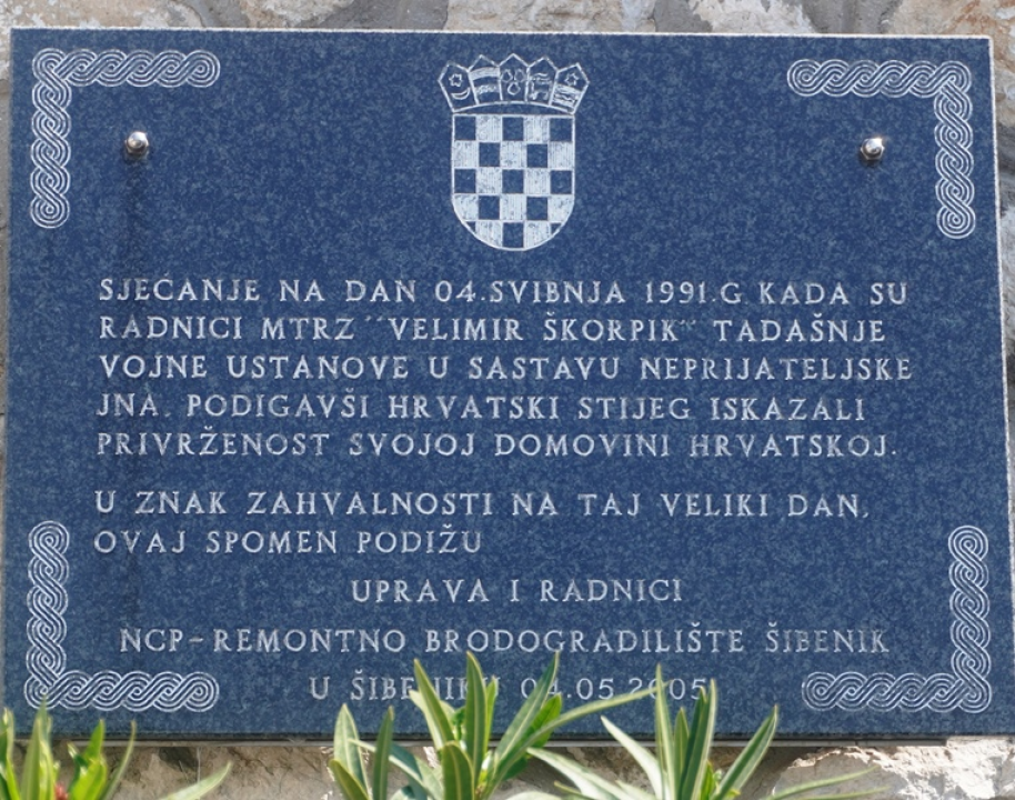 Obilježena 31. obljetnica podizanja hrvatske zastave u mornaričkom remontnom zavodu neprijateljske JNA 'Velimir Škorpik'