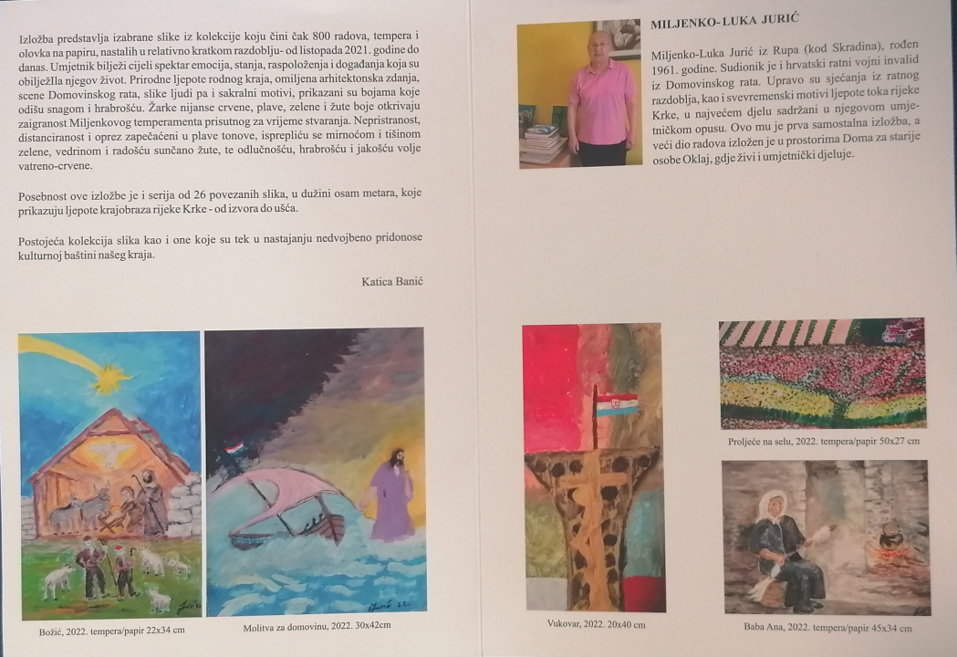 'Putem boja' Miljenka-Luke Jurića u Društvenom centru u Skradinu