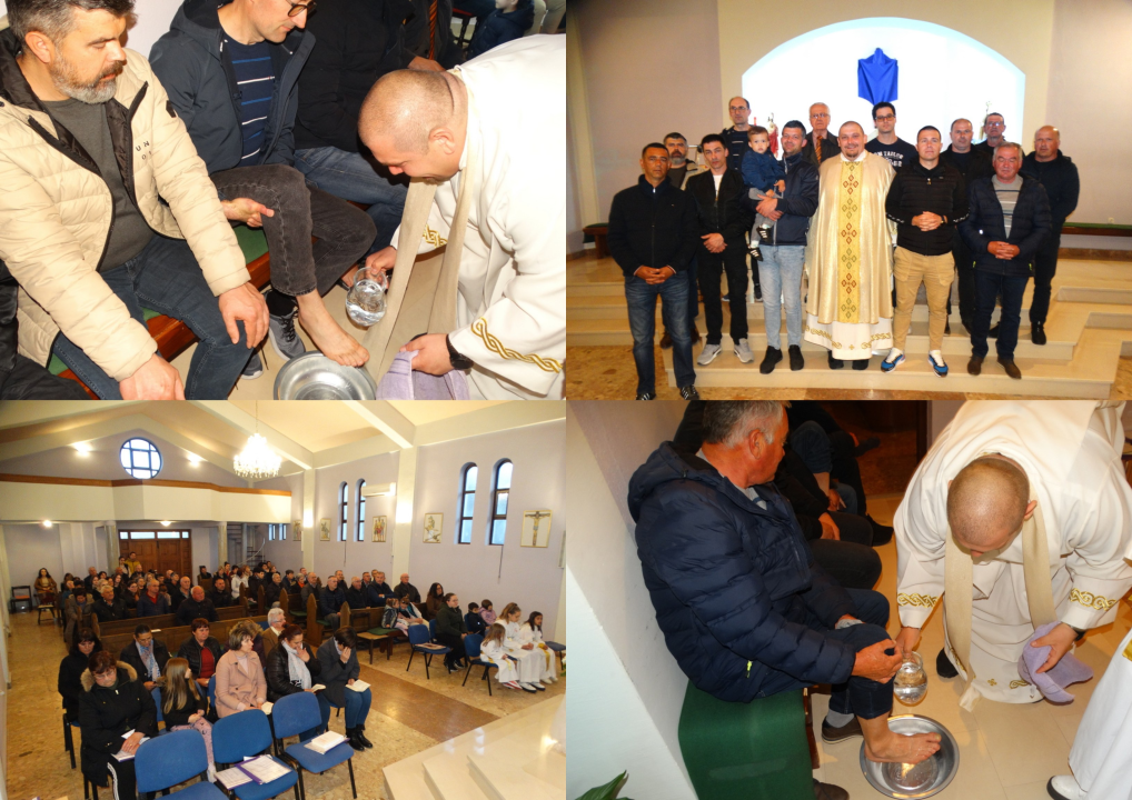 U Vukšiću održan obred pranja nogu dvanestorici vjernika na Veliki četvrtak 