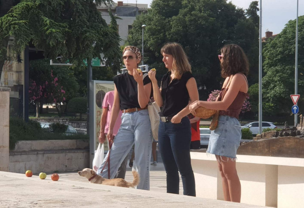 Performans pred moliteljima u Šibeniku: 'Uberimo plodove ženske borbe za slobodu'