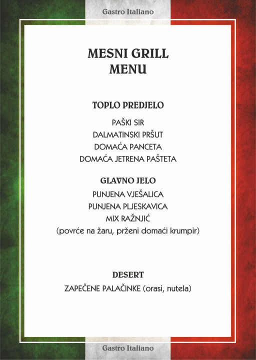 Organizirajte domjenak u restoranu Gastro Italiano! 