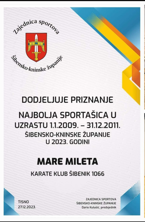 Rezime godine: Karate klub Šibenik 1066 sustavno nastavlja djelovati, rasti i razvijati se